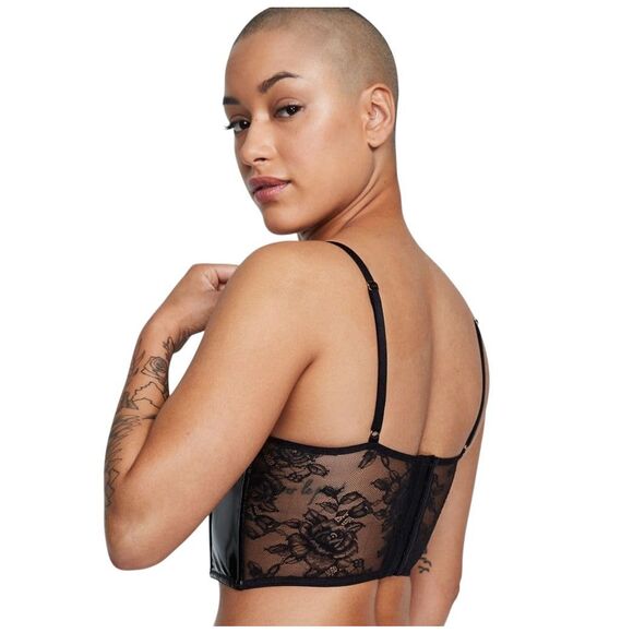 Victoria’s Secret Very Sexy Faux Patent Leather Push-Up Corset Top 34D - Picture 2 of 12